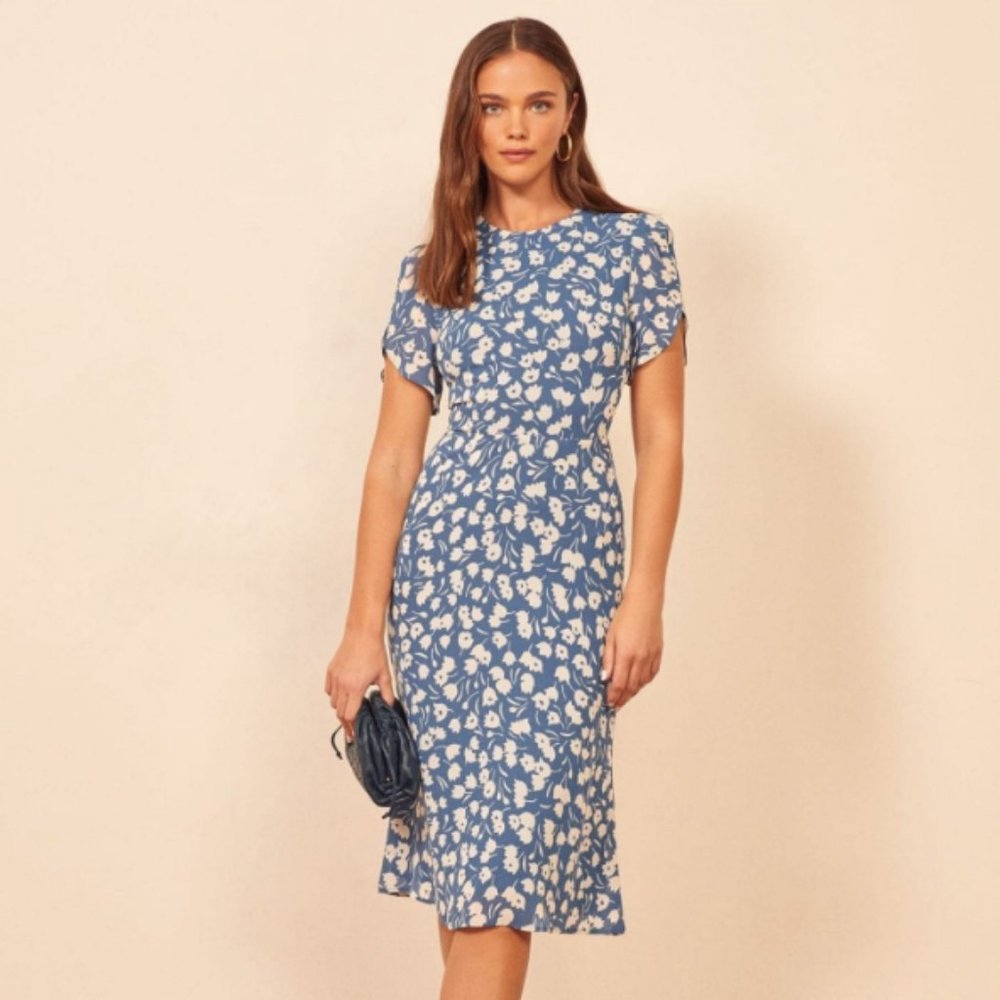 Reformation Andre Dress in Tulip